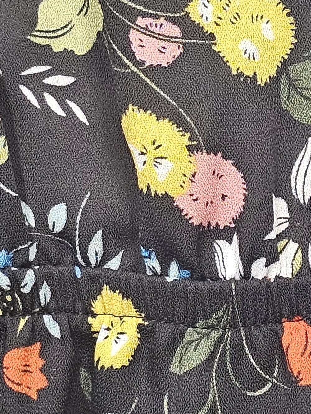 Wrangler Woodland Floral Sheer Dress L Deer Bunny Boho Ruffle - Picture 12 of 15